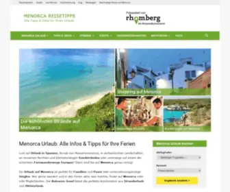 Menorca-Reisetipps.com(Menorca Reisen: Infos für den Urlaub auf Menorca) Screenshot
