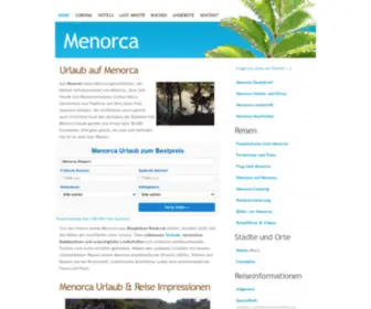 Menorca-Spanien.de(Hotel, Last Minute buchen) Screenshot