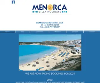 Menorca-Villa-Holidays.co.uk(Villas in Menorca) Screenshot