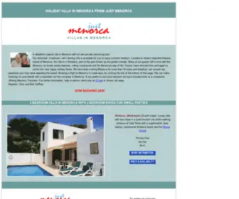 Menorca-Villa.co.uk(Just Menorca since 1998 Holiday Villa in Binibeca Menorca with pool) Screenshot