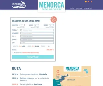 Menorcablava.com(Boat trips) Screenshot