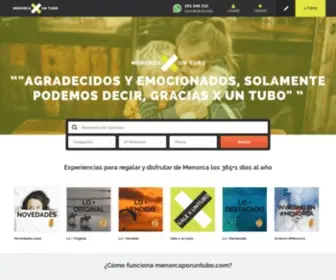 Menorcaporuntubo.com(Reserva o Regala Experiencias en Menorca) Screenshot