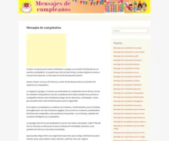 Mensajesdecumpleanos.co(Mensajes) Screenshot