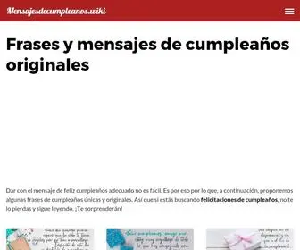 Mensajesdecumpleanos.wiki(Mensajes De Feliz Cumpleaños Originales ◁) Screenshot