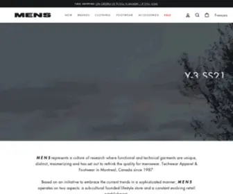 Menscollection.ca(Montreal's TechWear Apparel & Footwear) Screenshot