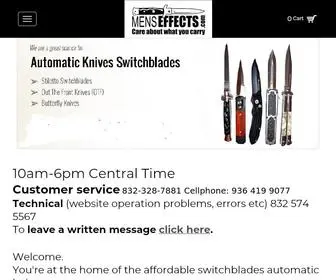 Menseffects.com(Automatic Knives Switchblades) Screenshot