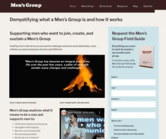 Mensgroup.info(Demystifying what a Men's Group is and how it works) Screenshot