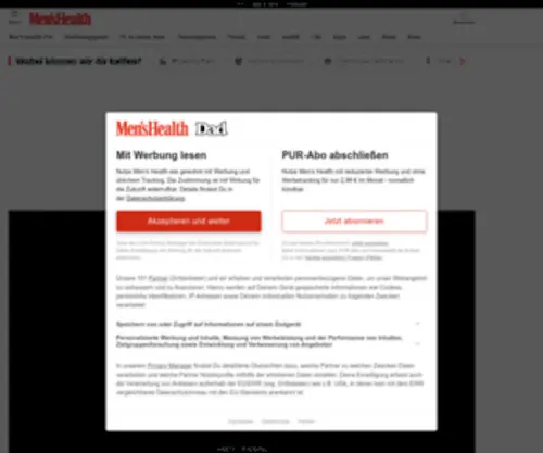 Menshealth.de(MensHealth bringt Männer in Form) Screenshot