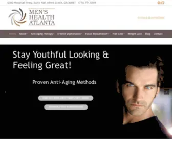 Menshealthatlanta.com(Men's Health Atlanta addresses the aging process of men) Screenshot