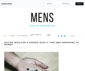 Mensrightsedmonton.com(Fighting for Men's Rights. Fighting against pseudo) Screenshot