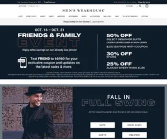 Menswearhouse.com(Men's Clothing) Screenshot