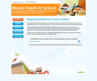Mentalhealthatschool.ca(Mental Health at School) Screenshot