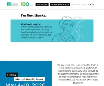 Mentalhealthweek.ca(Canadian Mental Health Association) Screenshot
