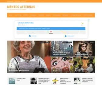 Mentesalternas.com(Mentes Alternas es un sitio dedicado a la cultura) Screenshot
