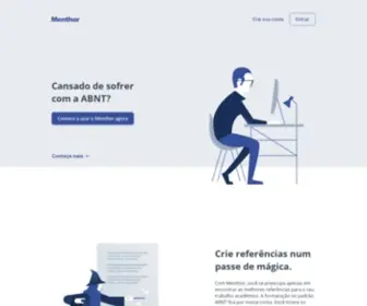 Menthor.co(Formatação automática de Referências em ABNT) Screenshot