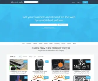 Mentionade.com(Get Mentioned Everywhere) Screenshot