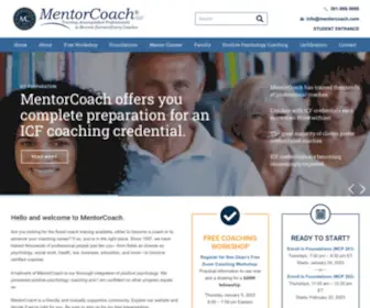 Mentorcoach.com(Coach Training and Coaching Certification) Screenshot