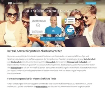 Mentorium.de(Lektorat & Korrekturlesen für Deine Abschlussarbeit) Screenshot