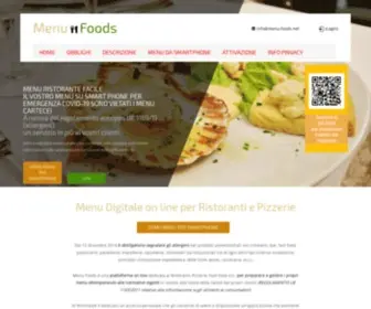 Menu-Foods.net(MENU DIGITALE ON LINE per smartphone dei tuoi clienti al tavolo al posto dei Menu cartacei) Screenshot