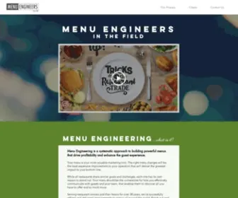 Menuengineers.com(Menu Engineers) Screenshot