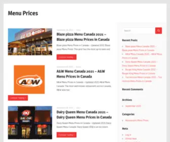 Menuprices-Canada.website(Menu Prices) Screenshot