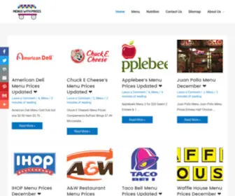 Menuswithprices.com(Menus With Prices) Screenshot