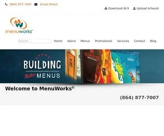 Menuworks.com(Menu Works) Screenshot