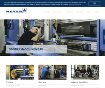 Menzel.net(Textilmaschinen, Wickelmaschinen, Beschichtungsanlagen) Screenshot