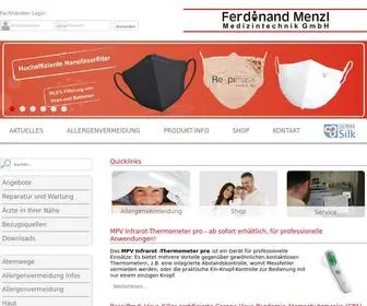 Menzl.com(Ferdinand Menzl Medizintechnik GmbH) Screenshot