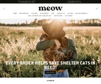 Meow.com(Shop Meow To Help Save Homeless Cats) Screenshot