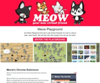 Meowplayground.com(Virtual Cats Game And Community) Screenshot