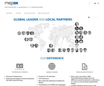 Mepax.com(International PR and advertising for the industrial market) Screenshot