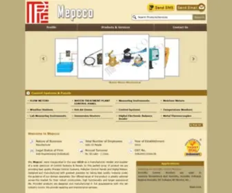 Mepcco.in(Manufacturer of FLOW METERS & WATER TREATMENT PLANT CONTROL PANEL by Mepcco) Screenshot