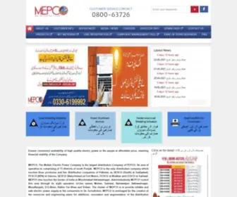 Mepco.com.pk(Multan Electric Power Company) Screenshot