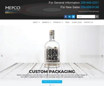 Mepcolabel.com(Mepco Label Systems) Screenshot