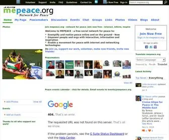 Mepeace.org(Join MEPEACE) Screenshot