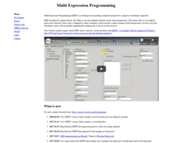 Mepx.org(Multi Expression Programming) Screenshot