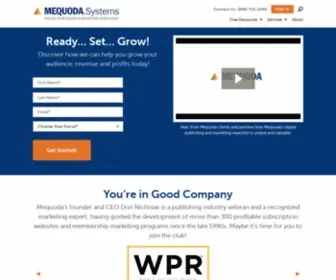 Mequoda.com(Membership Marketing Systems for Publishers) Screenshot