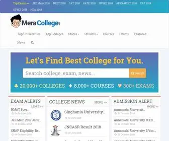 Meracollege.net(Find Top Colleges & Universities in India) Screenshot