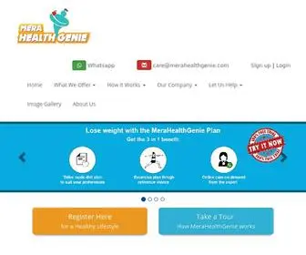 Merahealthgenie.com(Weight Loss Diet Exercise Plan) Screenshot