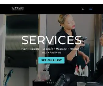 Merakihairstudiodayspa.com(Meraki Hair Studio and Day Spa) Screenshot