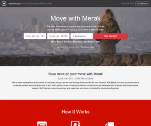 Merakmoving.com(Merak Moving) Screenshot