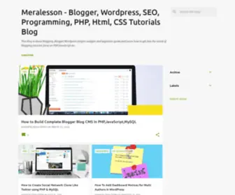 Meralesson.com(Blogging) Screenshot