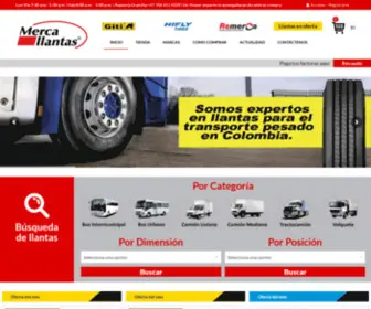 Mercallantas.com.co(Somos expertos en llantas para el transporte pesado en Colombia) Screenshot