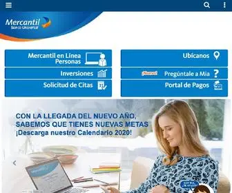 Mercantilbanco.com(Bienvenidos a Mercantil Banco Universal) Screenshot