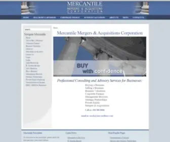 Mercantilemergersacquisitions.com(Mercantile Mergers and Acquisitions Corporation) Screenshot