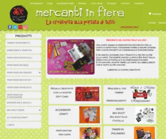 Mercantinfierashop.com(Mercanti in Fiera Como vendita perforatori e fustelle per la carta) Screenshot