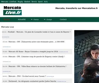 Mercatolive.fr(Mercato live) Screenshot