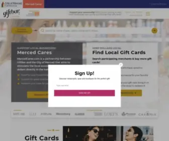 Mercedcares.com(The Best Unique Local Gift Cards & Gift Certificates) Screenshot