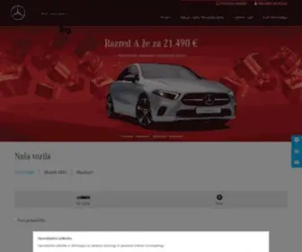 Mercedes-Benz.si(Osebna vozila Mercedes) Screenshot